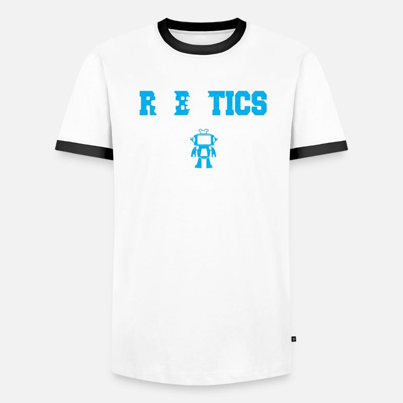 Droid Builder Build Robot Father's Day Robotics Da Men's Ringer Shirt