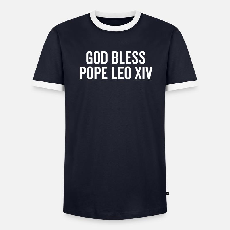 Que Dieu bénisse le pape Léon XIV T-shirt contrasté Homme