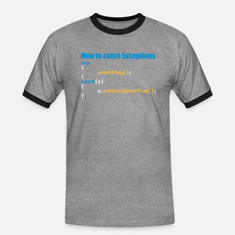 Programmierer, Software, Informatik, Developer - Männer Kontrast-T-Shirt - Grau meliert/Schwarz
