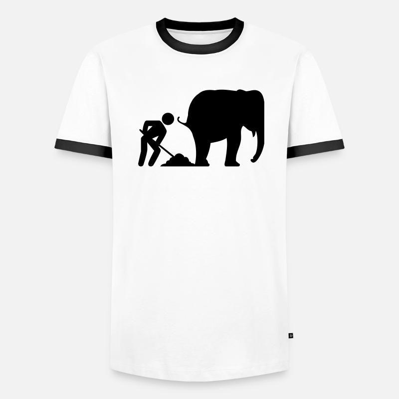 Elephant shit Männer Kontrast-T-Shirt