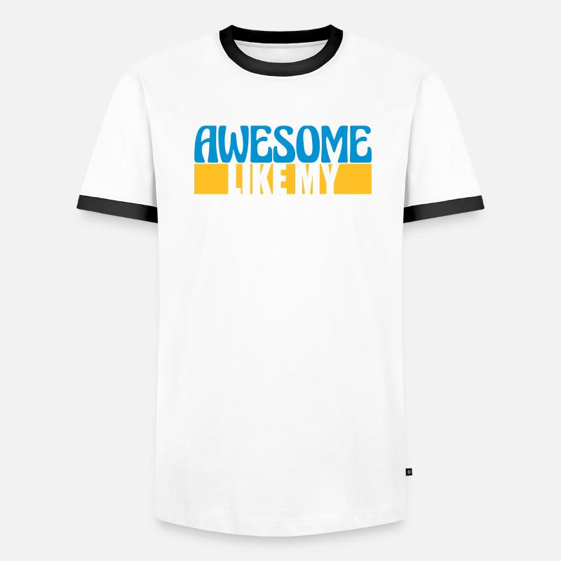 Modèle Vorlage Awesome Like T-shirt contrasté Homme