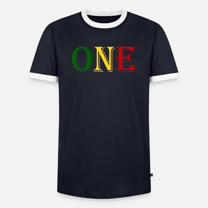 Eins Männer Kontrast-T-Shirt