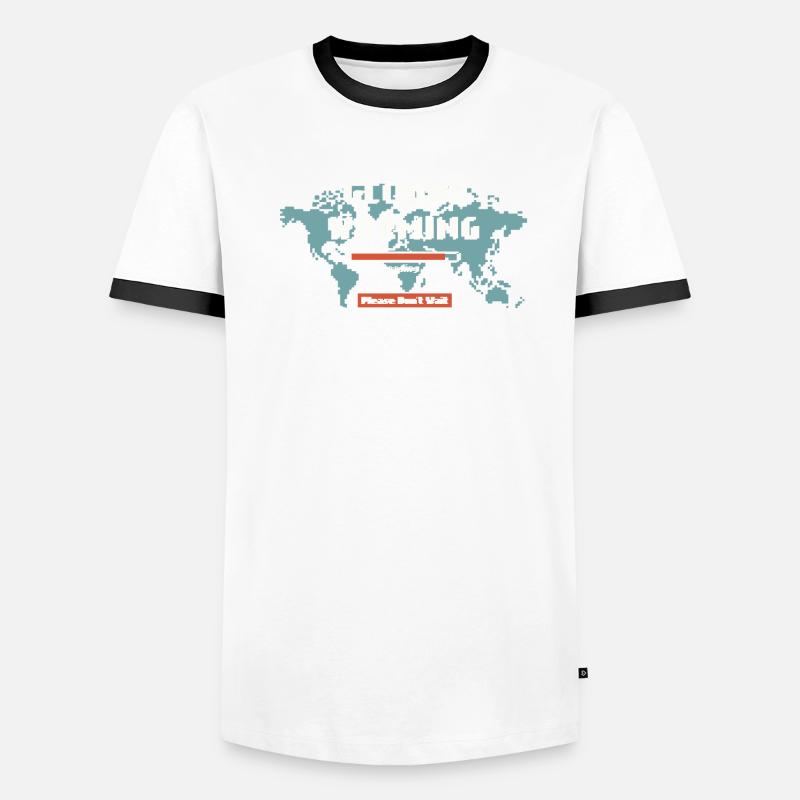 Global warming loading Men's Ringer Shirt