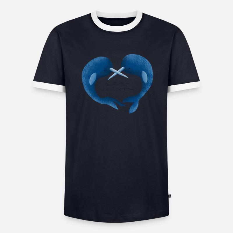 licorne de mer narval T-shirt contrasté Homme
