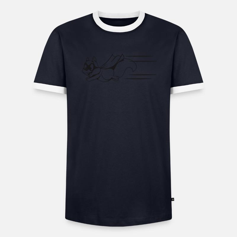 Eichhörnchen super held Männer Kontrast-T-Shirt