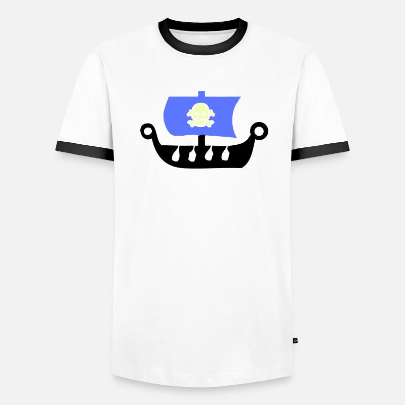 piratenschiff Männer Kontrast-T-Shirt