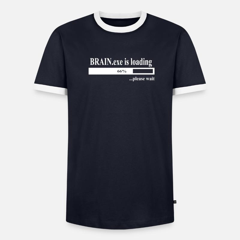 Brain.Exe is loading - Männer Kontrast-T-Shirt - undefined