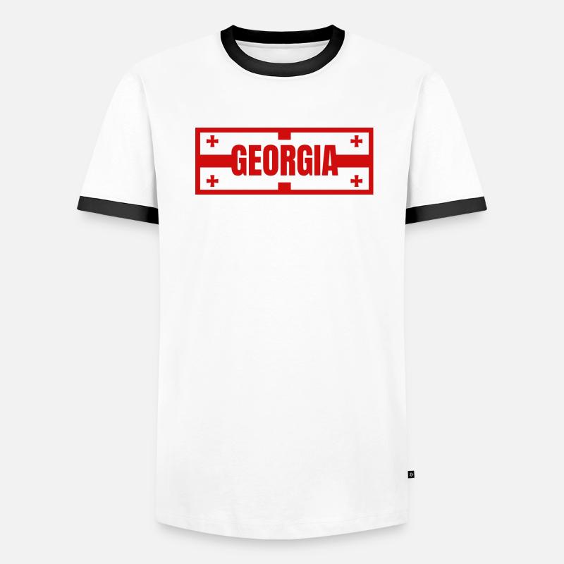 Conception du drapeau géorgien T-shirt contrasté Homme