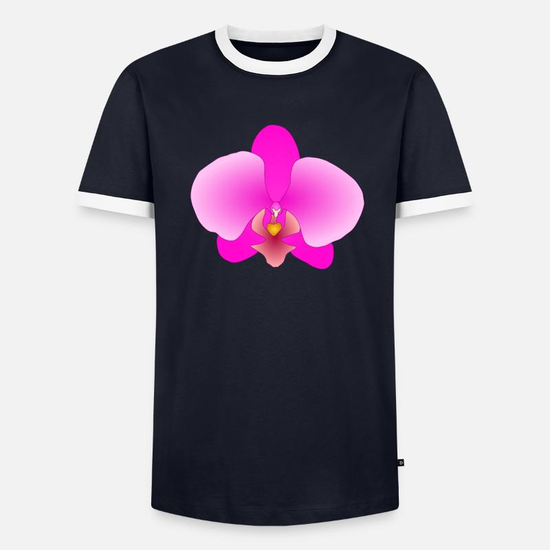 orchidée rose T-shirt contrasté Homme