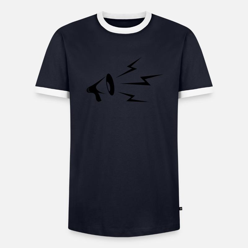 Megafon Männer Kontrast-T-Shirt