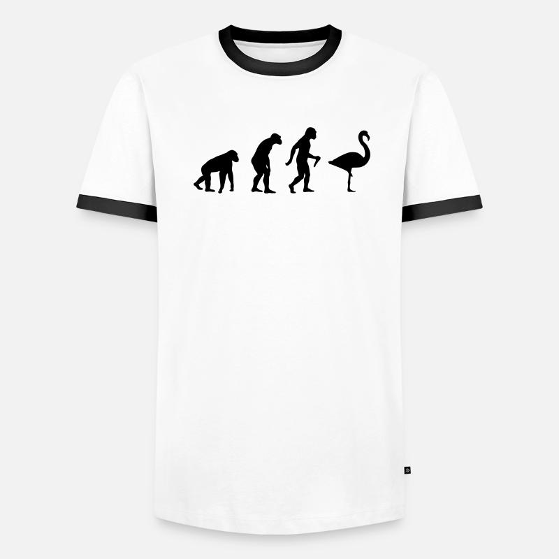 L'évolution du Flamant Rose T-shirt contrasté Homme