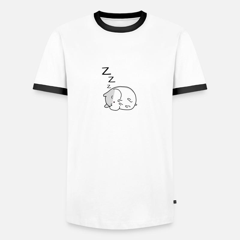 Schlafender Hamster Süß Männer Kontrast-T-Shirt