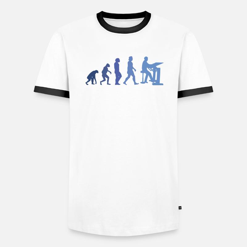 Draughtsman Evolution Client Architect Construction Manager Men's Ringer Shirt