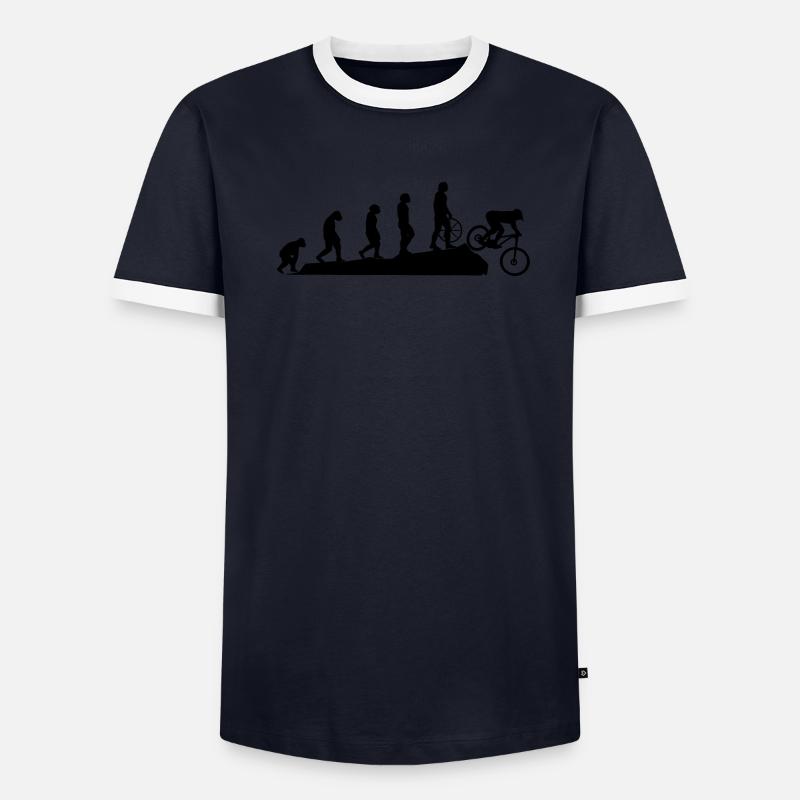 Bicycle Evolution Black Men's Ringer Shirt