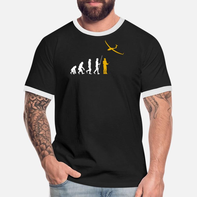 Evolution RC Planeur commandé à distance Modéliser T-shirt contrasté Homme