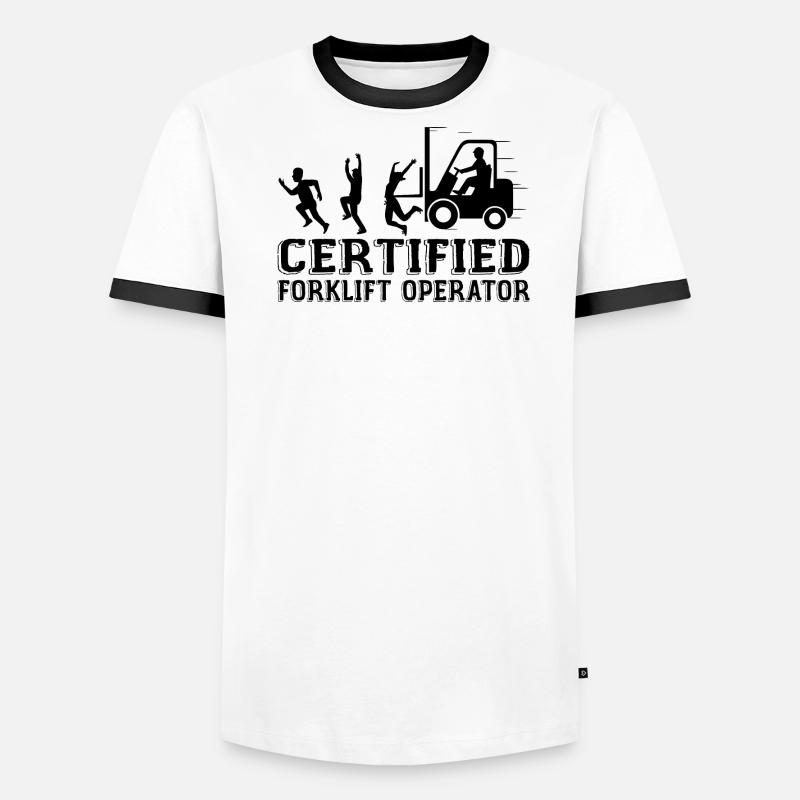 Certified Forklift Operator Men's Ringer Shirt