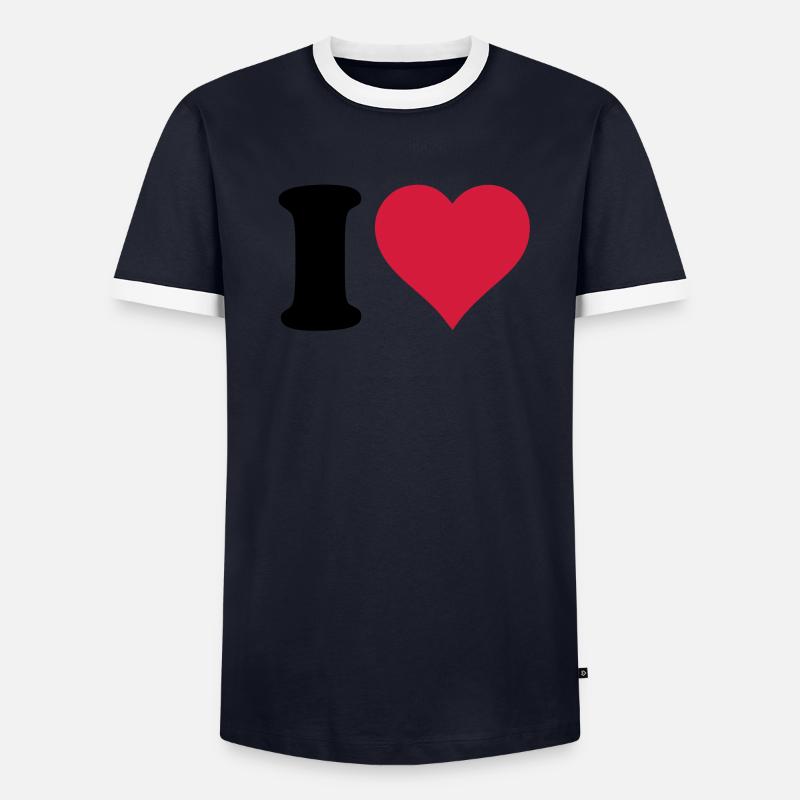 I_love T-shirt contrasté Homme