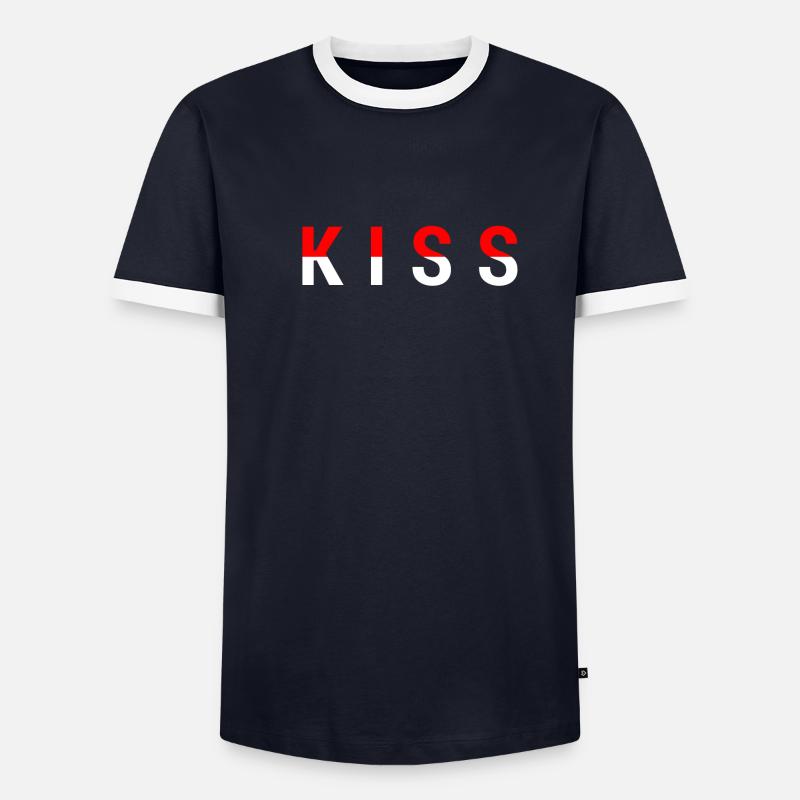 baiser T-shirt contrasté Homme
