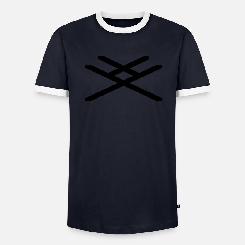 Double croix de sant Andrea sa1 T-shirt contrasté Homme