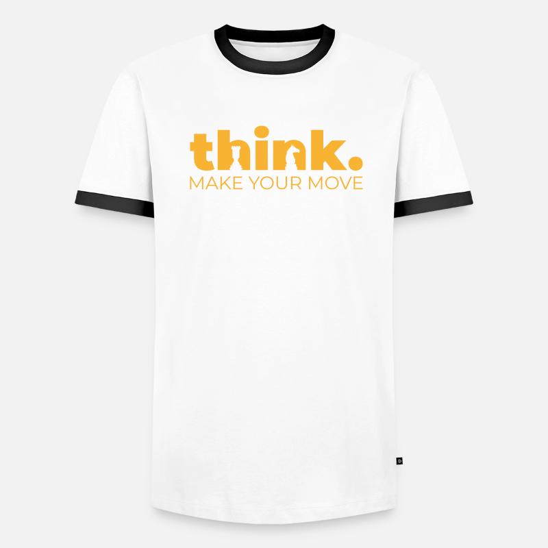Think cadeau d’échecs d’échecs de la pensée T-shirt contrasté Homme