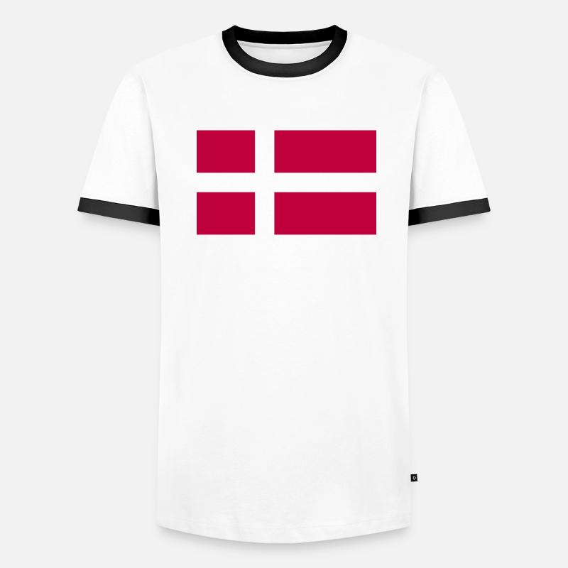 Danemark Drapeau danois Danmark Denmark T-shirt contrasté Homme