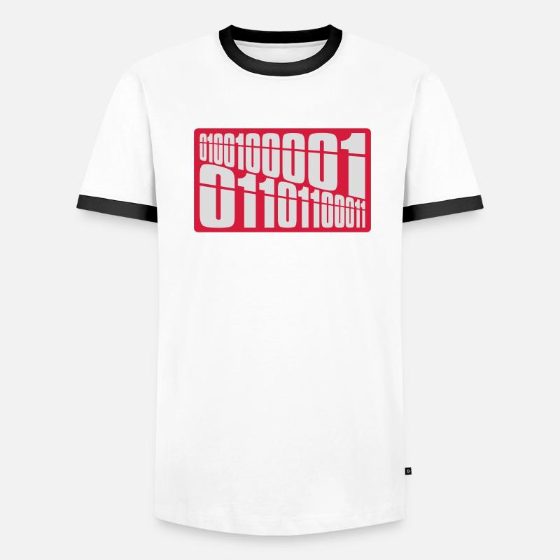 Langage de programme de code binaire T-shirt contrasté Homme