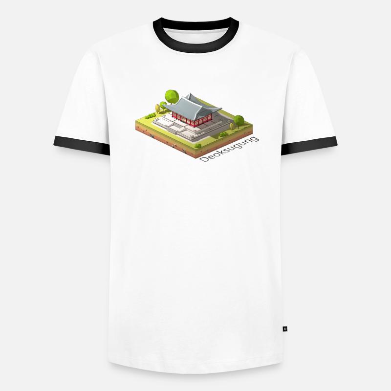 Geometric low poly Deoksugung Men's Ringer Shirt