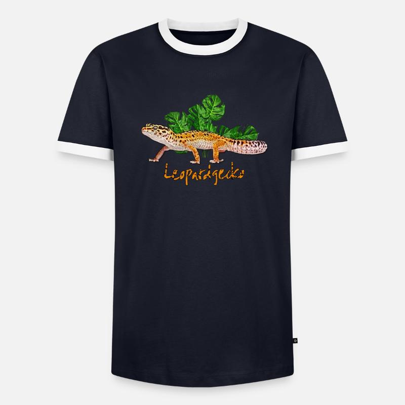 Gecko léopard T-shirt contrasté Homme