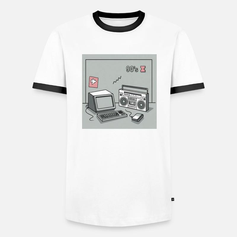90s cult objects : Walkman, computer and Co. Men's Ringer Shirt