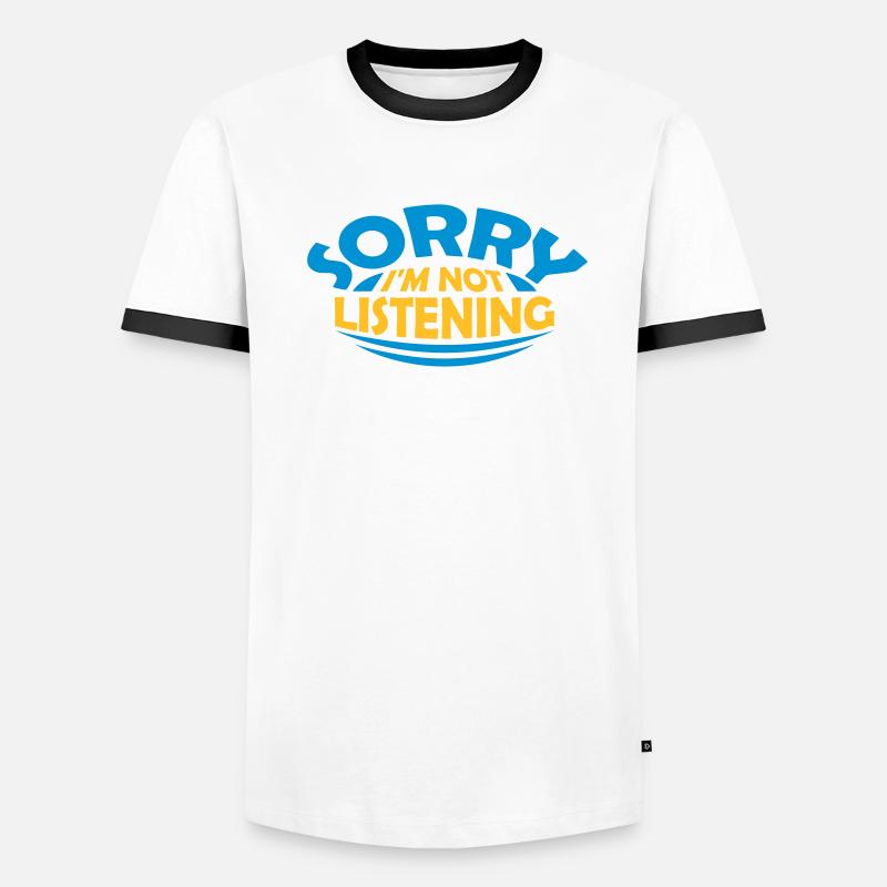 désolé de ne pas écouter T-shirt contrasté Homme