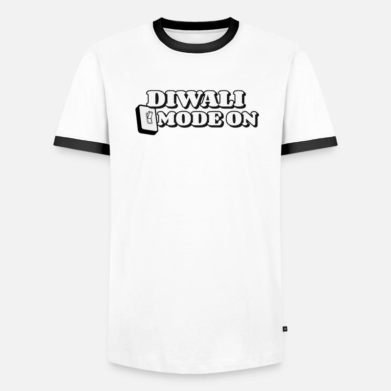 Frohes Diwali | Diwali-Modus Ein | Kunst Männer Kontrast-T-Shirt