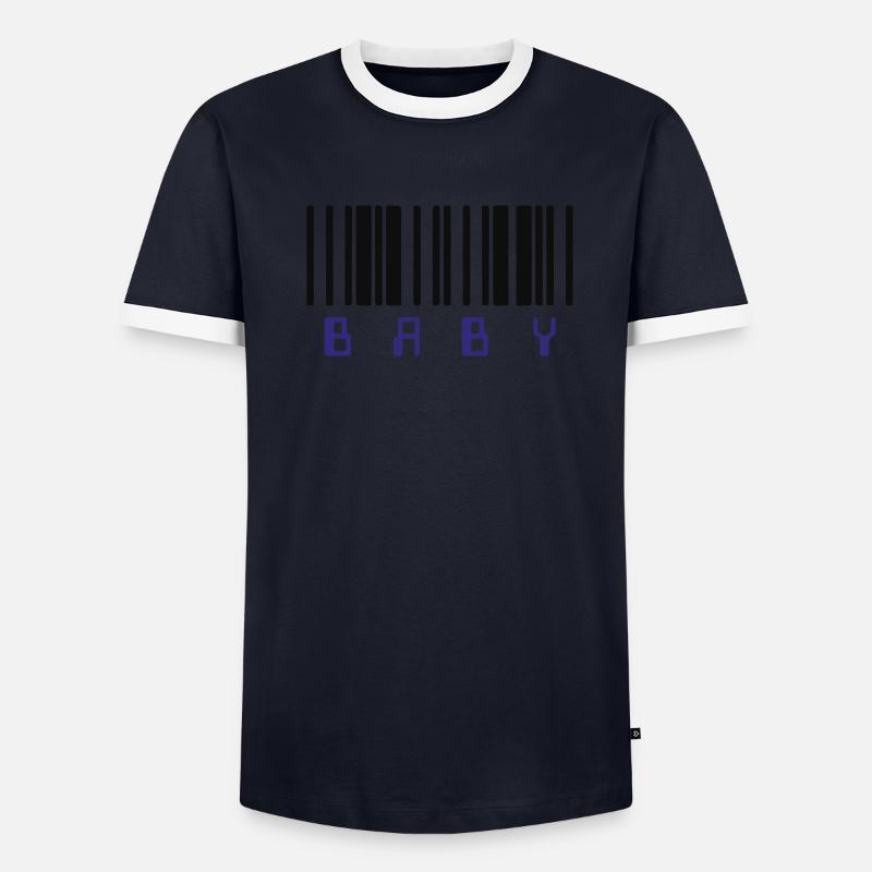Code à Barres Bébé T-shirt contrasté Homme