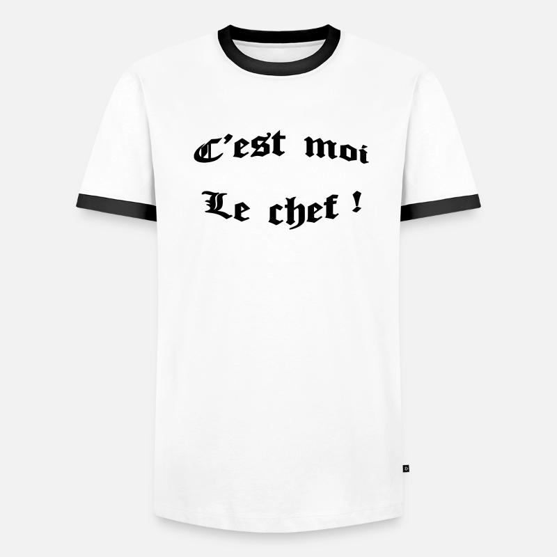 c'est moi le chef ! T-shirt contrasté Homme