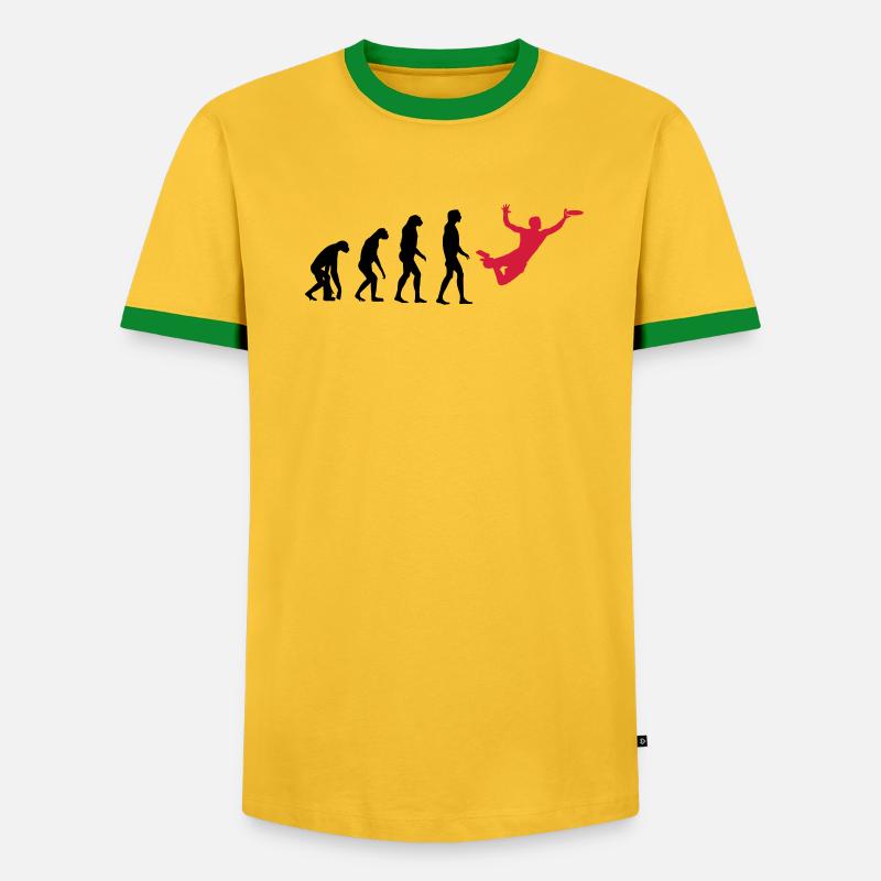 Ultimate Frisbee Evolution - Männer Kontrast-T-Shirt - undefined