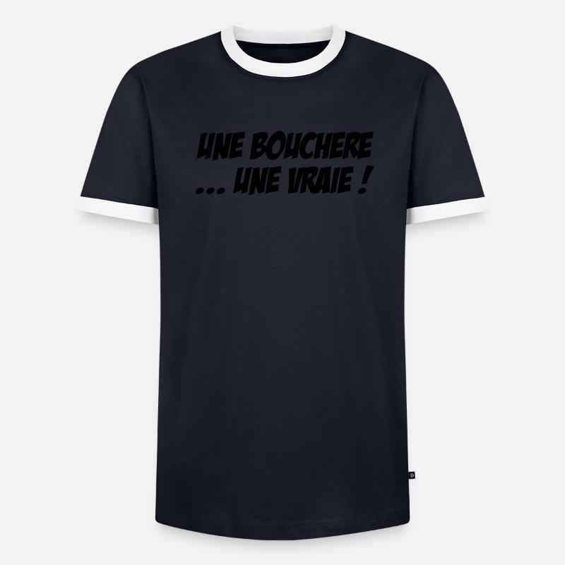 Une Bouchère... une vraie ! T-shirt contrasté Homme