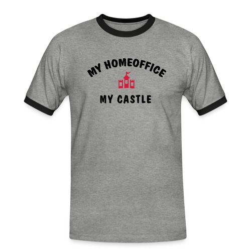 MY HOMEOFFICE MY CASTLE - Männer Kontrast-T-Shirt