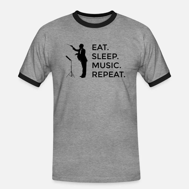 Dirigenten Dirigent Musik Dirigieren Geschenk - Männer Kontrast-T-Shirt - Grau meliert/Schwarz