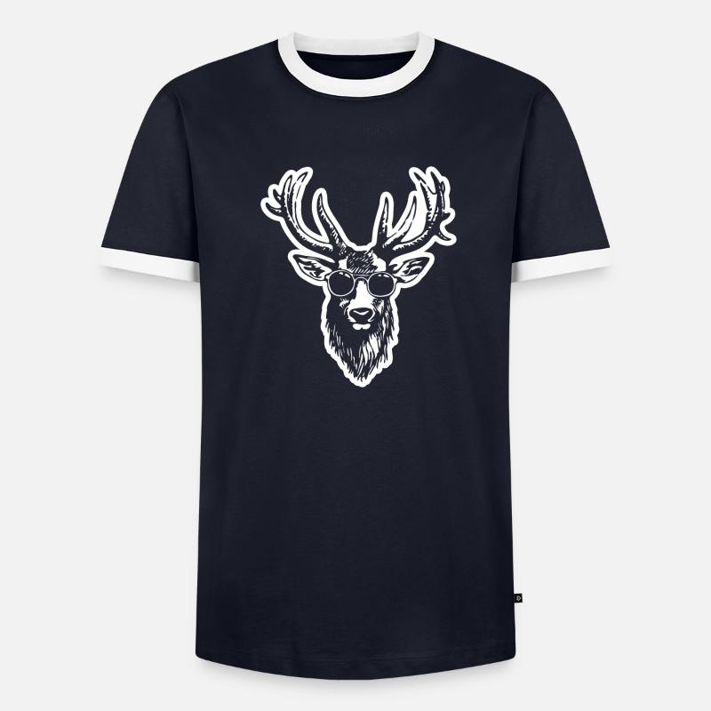 Chevreuil, faon, chevreuil T-shirt contrasté Homme