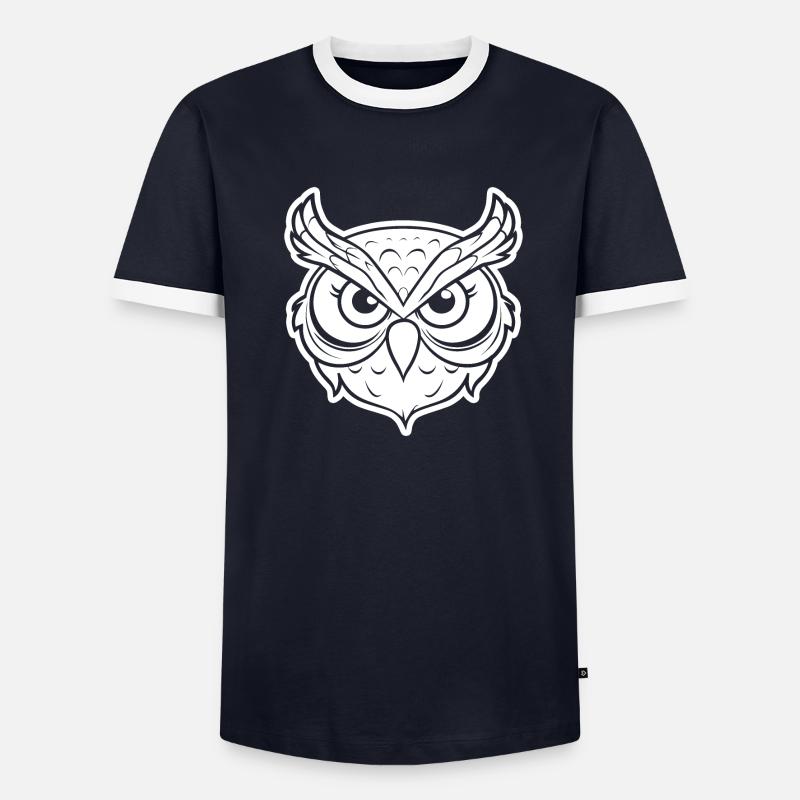 Eule Eulen Vogel - Männer Kontrast-T-Shirt - undefined