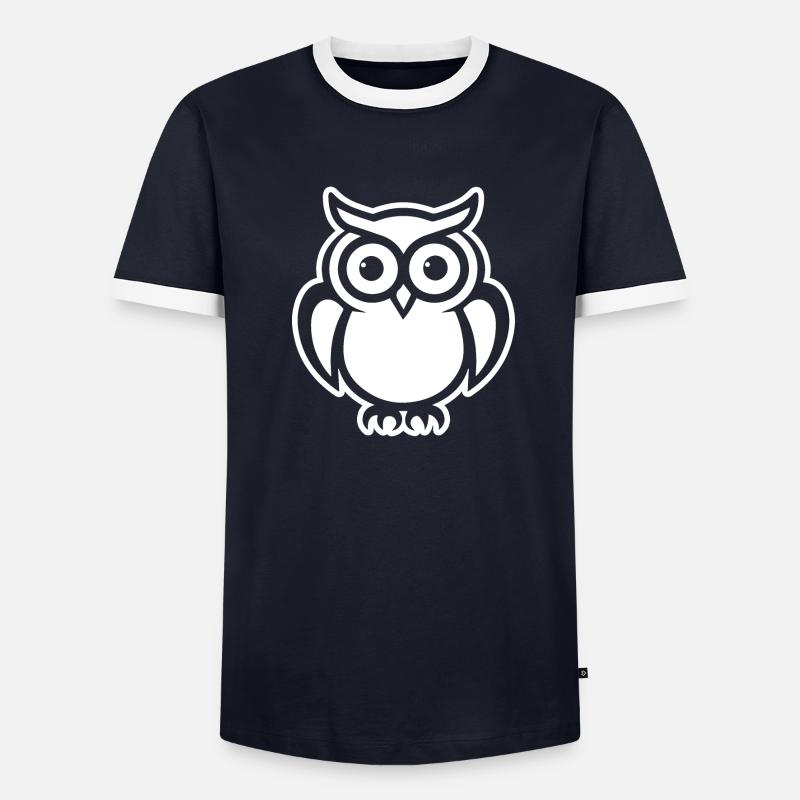 Eule Eulen Vogel - Männer Kontrast-T-Shirt - undefined