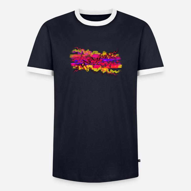 Graphique abstrait T-shirt contrasté Homme