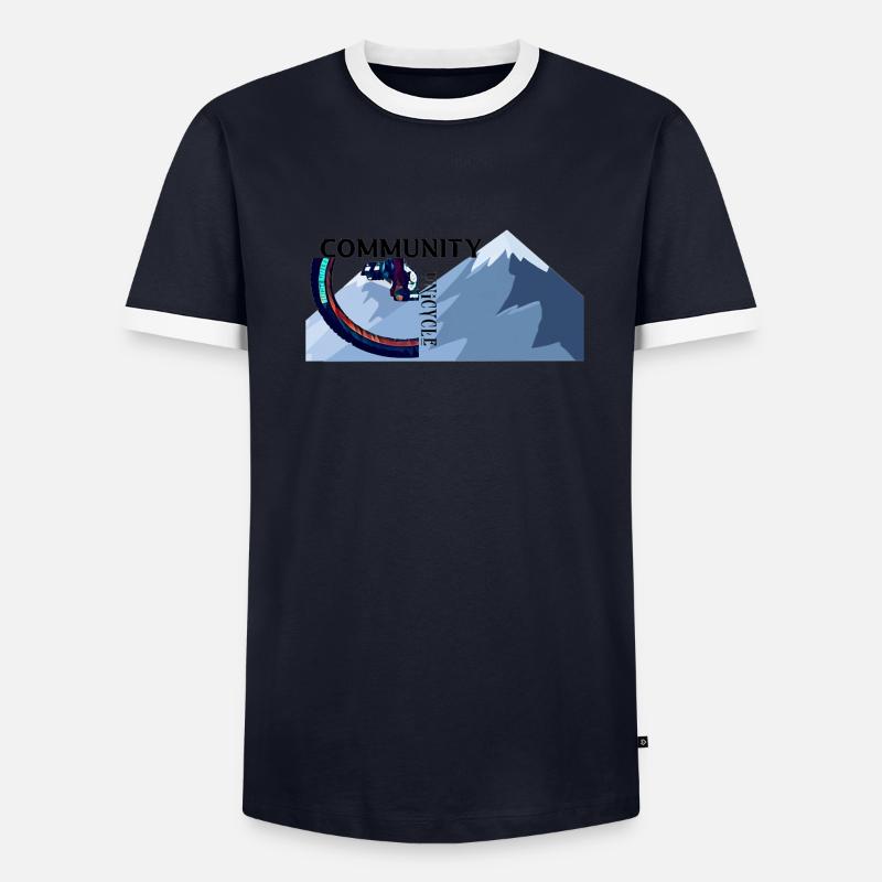 monocycle de descente T-shirt contrasté Homme