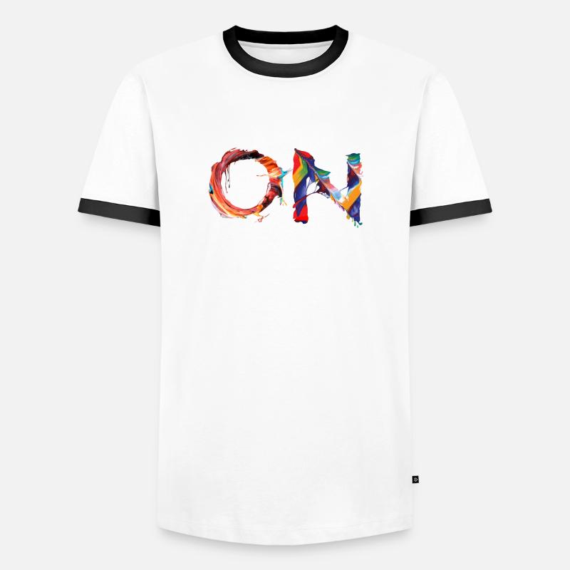 ON – Design de couleur abstrait avec une puissance de déclaration T-shirt contrasté Homme