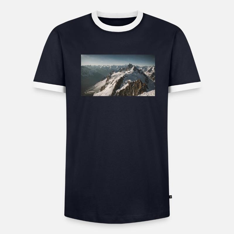 Mountain - Snow-capped peaks Men's Ringer Shirt