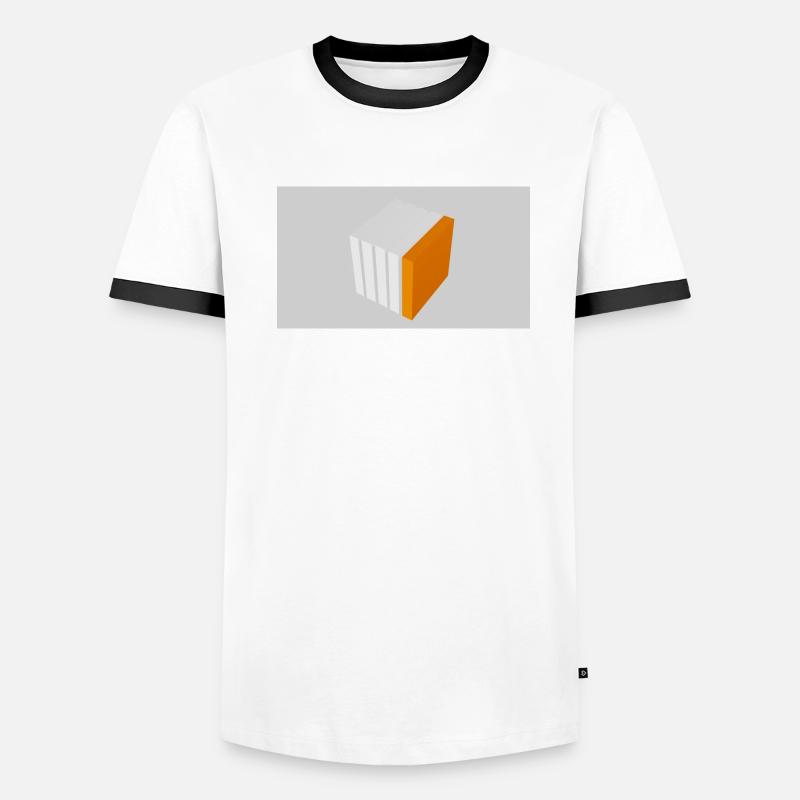 Splitting cube orange Men's Ringer Shirt