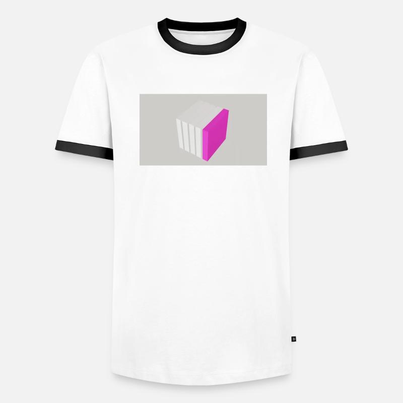 Splitting cube pink Men's Ringer Shirt