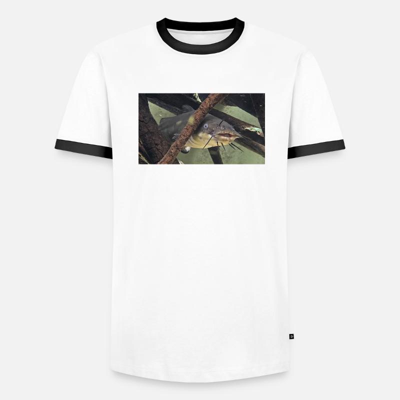 poisson chat aeiurus melas siluriforme xl T-shirt contrasté Homme