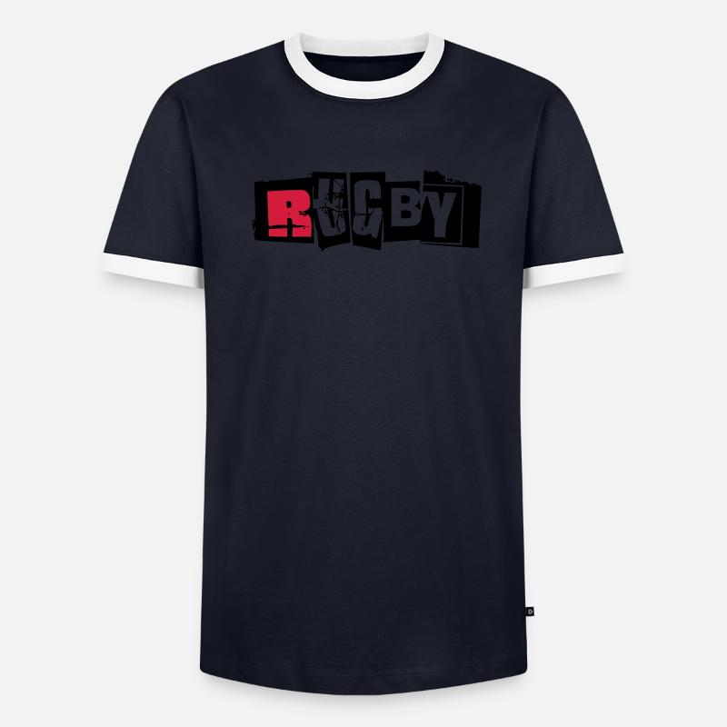 Rugby 2 Männer Kontrast-T-Shirt