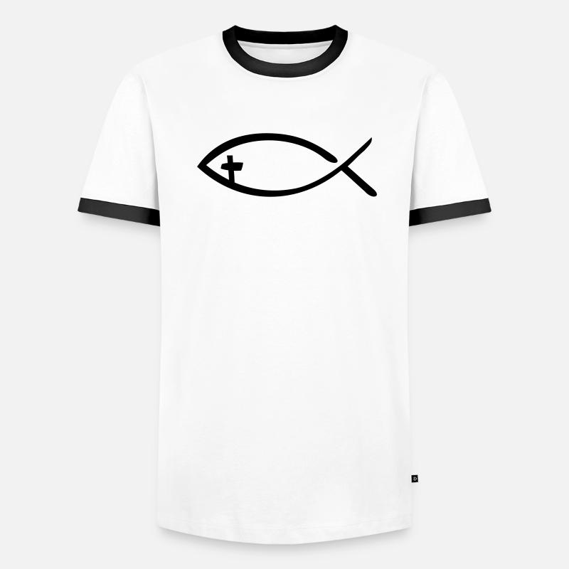 Jesus Fish Men's Ringer Shirt
