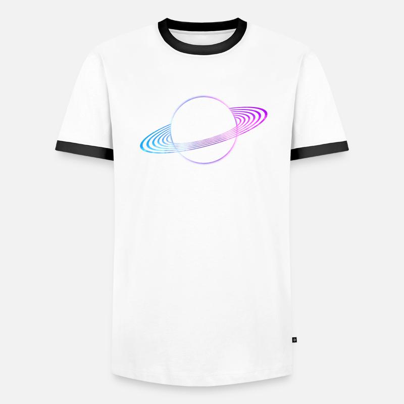Anneaux de Saturne T-shirt contrasté Homme